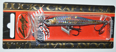 lucky craft screw pointer 80 spinbait spybait sinking 3.25'' ms american shad