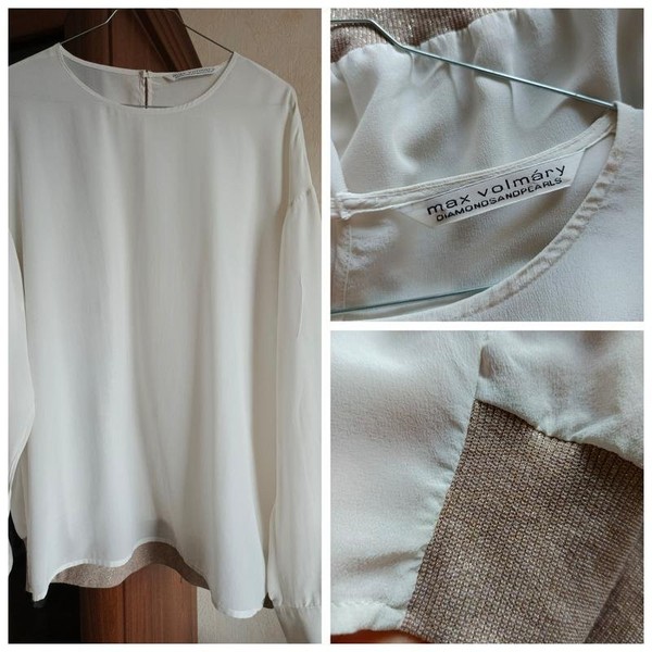 Women Marella Shirt White Silk 42 / XL / 50