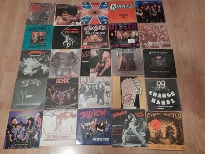 150 x 7'' vinyl singles rock  metal guns n roses saxon motorhead picture discs /