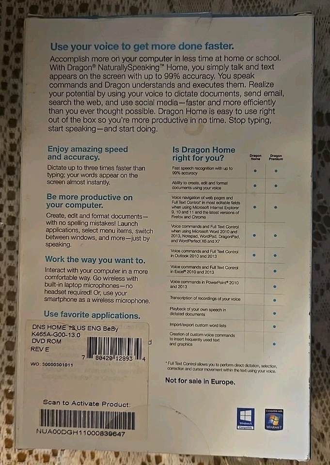 Nuance Dragon Naturally Speaking Home Speech  - Just The Headphones - Image 2 of 4