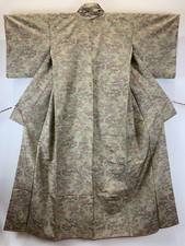 Honba Oshima Tsumugi Woven Classic Elegant Kimono Japanese Wear Pure Silk