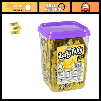 Banana Flavor Laffy Taffy Candy - Individually Wrapped, 145 Pieces, Chewy Treats
