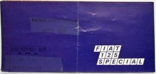 1971 Fiat 125 Special Spec Folder - French Text