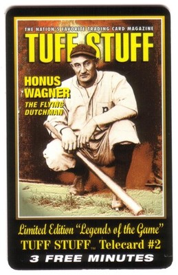 3M Tuff Stuff Magazin Honus Wagner Telekarte #2 Legenden Des Spiels Telefonkarte