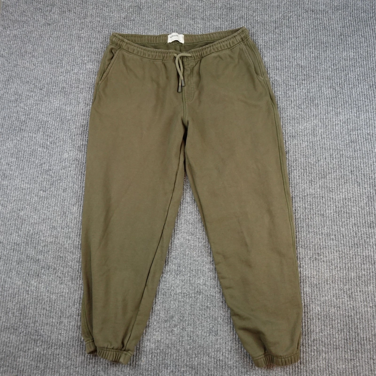 Satta Livity Fleece Jogger Pants Mens Medium Green Organic Cotton Pockets image 1