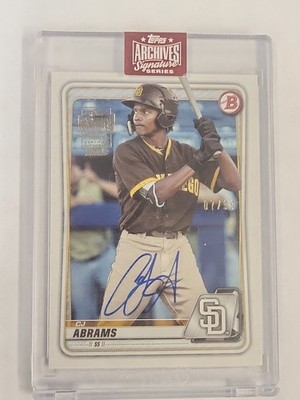 CJ ABRAMS 2020 Topps Archives Rookie Auto Encased /99 #BP-62 (RC) (AU)
