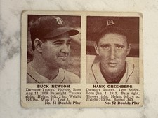1941 Double Play Set-Break # 51/52. Hank Greenberg / Newsom ( crease)