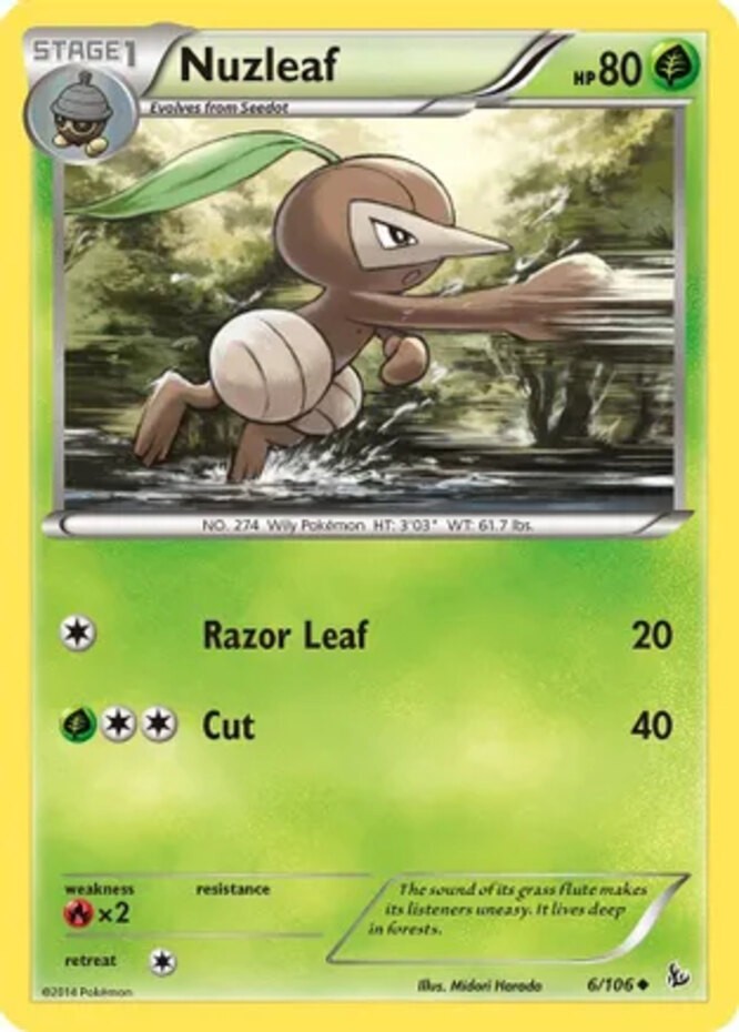 Nuzleaf - 6/106 - Uncommon - Lightly Played