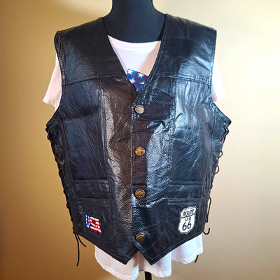 Celebrate ROUTE 66 turning 100 Yr Old This Year  This Buffalo Black Leather