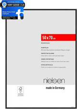 Atlanta Aluminium Picture Frame - Frosted Black 50X70Cm - with Synthetic Glass