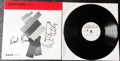 Ex Kraftwerk 10'' Vinyl Promo 1993 SIGNIERT Karl Bartos Wolfgang Flür