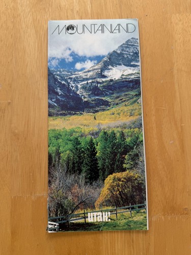 Vintage 1979 Mountainland Utah Travel Guide Map Brochure Folded Tourist