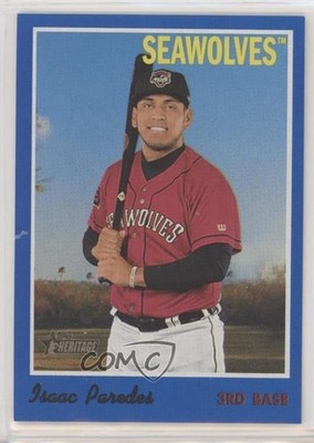 2019 Topps Heritage Minor League Edition Blue 43/99 Isaac Paredes #60 4l3