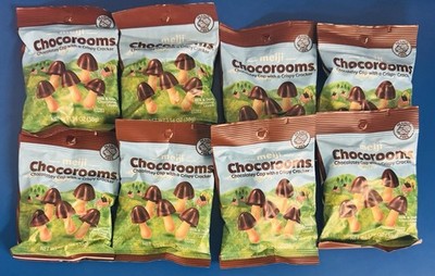 (8) Meiji Chocorooms Milk & Dark Chocolate Bags 1.34oz. Bulk Lot BB: 01/27