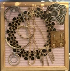 Black And Gold Vintage Statement Jewelry Lot. Good Quality Costume Jewelry. #V51