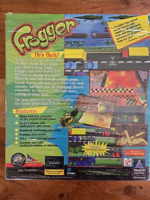 Frogger PC BIG Box Windows 95 Game Hasbro Konami Ships Quickly
