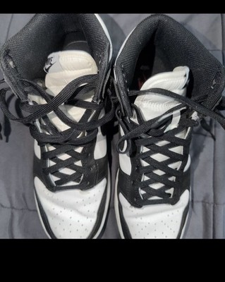 Nike Dunk Hi Men's Low Top Leather Lace-Up Sneakers Colorblock Black/White