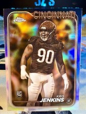 2024 Kris Jenkins Topps Chrome Sepia Refractor Rookie Card #250 Bengals. rookie card picture