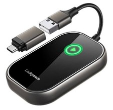 Luckymore Wireless Carplay Adapter, Converts Wired to Wireless Carplay Dongle