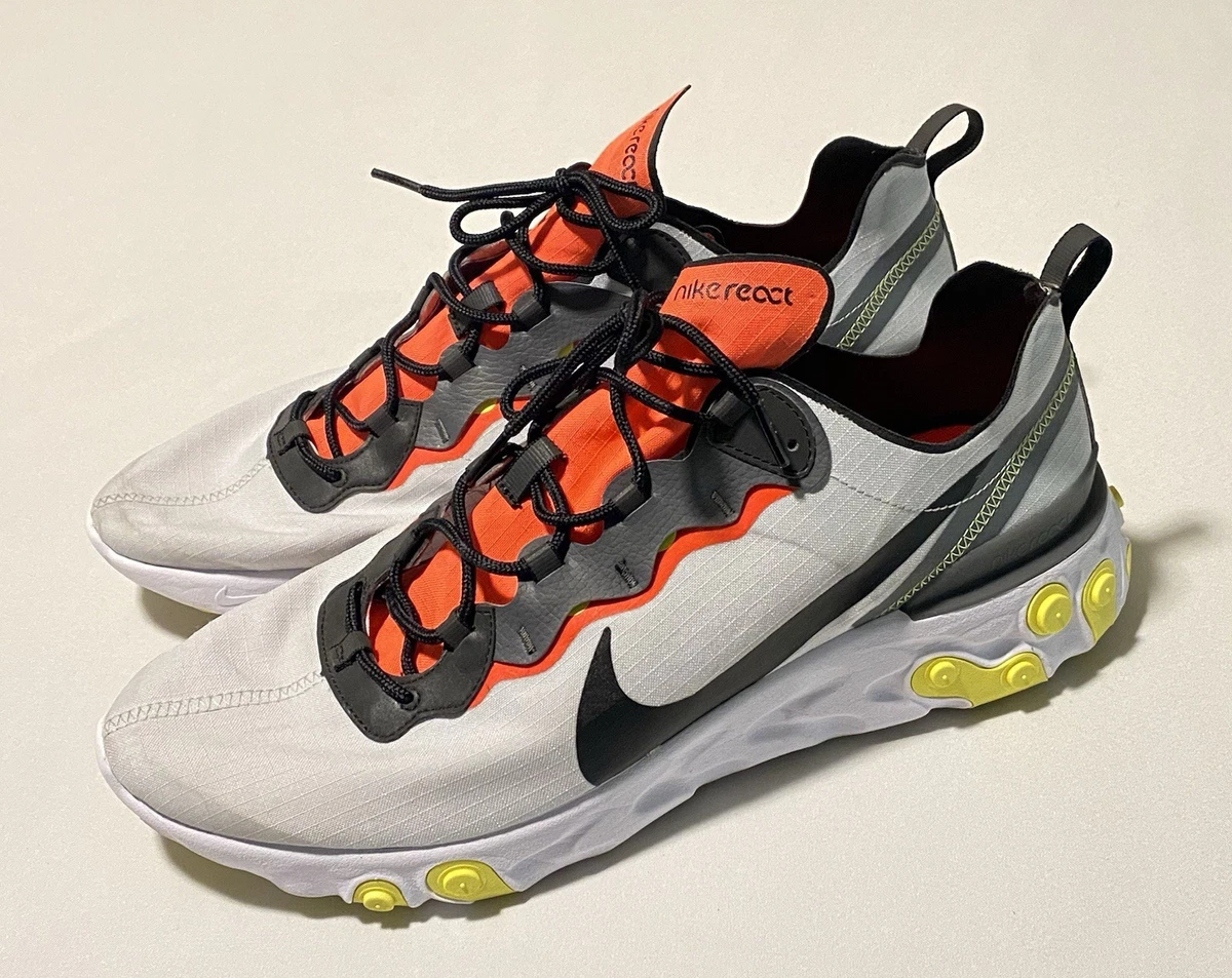 Size 9.5 - Nike React Element 55 SE Platinum Crimson Nike React Element 55 SE - Pure Platinum / Black / Dark Grey  main image 4