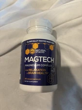 Natural Stacks MagTech Magnesium Complex Capsules 90ct Exp 04/26
