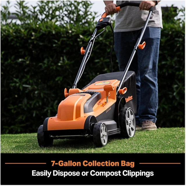 Adjustable Height 15-Inch Lawn Mower