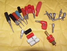 Multi Meter  bits "Grab bag" Ohms Connectors Plugs, Etc Amp Volt,  Free sparks!