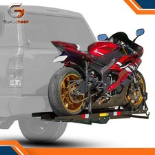 Black Motorcycle Scooter Dirtbike Carrier Hauler Hitch Mount Rack Ramp Anti Tilt Black Motorcycle Scooter Dirtbike Carrier Hauler Hitch Mount Rack Ramp Anti Tilt