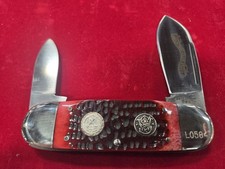 1997 NKCA Smith and Wesson Red Bone Sunfish/Elephant Toe Knife # L0564 Unused