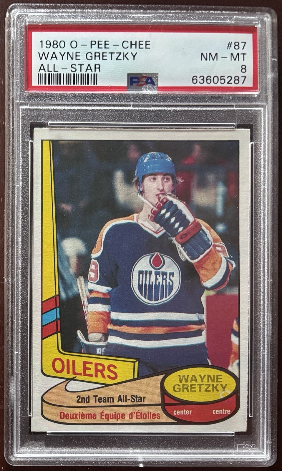 1980 O-Pee-Chee #87 Wayne Gretzky All-Star PSA 8 Oilers