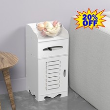 Waterproof Bathroom Storage Cabinet Free Standing Cabinet Organizer Unit White