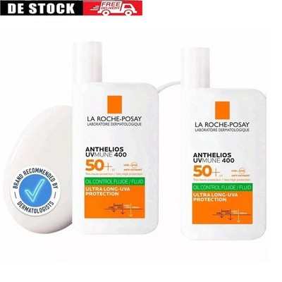 2X 50ml La Roche-Posay Anthelios UVMune 400 Oil Control Invisible Fluid SPF50+
