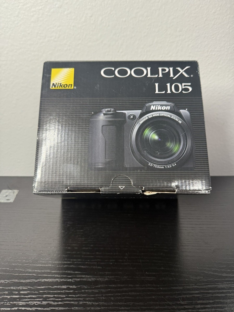 Nikon COOLPIX L105 12.1MP Digital Camera - Black for sale online