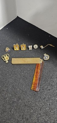 Vintage Masonic & Fraternal Jewelry Lot DeMolay Shriner Cufflinks Pins...