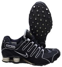 nike NZ Shox Zapatos Hombre 10 Negro Plata Metálico Zapatillas Correr 309206-002