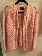 Vintage Mary Lewis - Made In Italy for Sears Roebuck - Pink Wool Sweater - Large