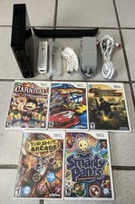 Nintendo Wii Console Black Bundle 5 Wii Games  Wii Controllers