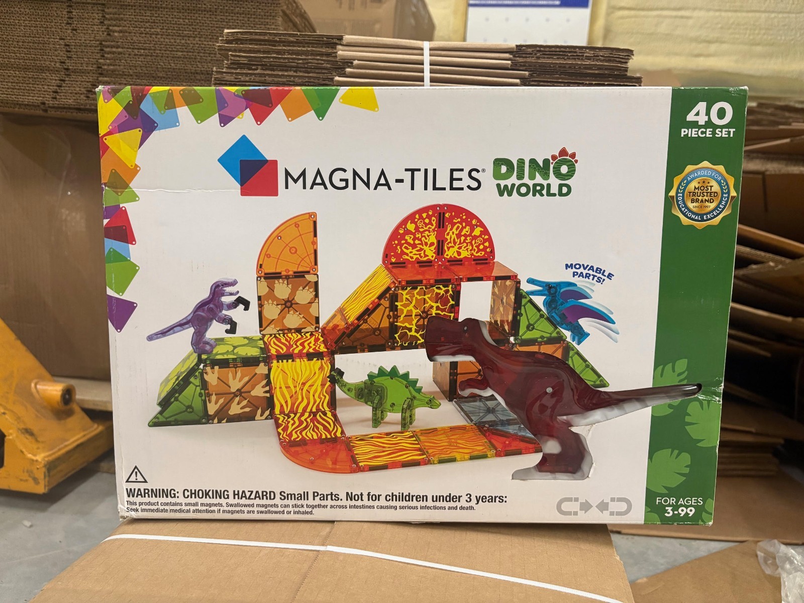 MAGNA-TILES Dino World 40-Piece Magnetic Construction Set