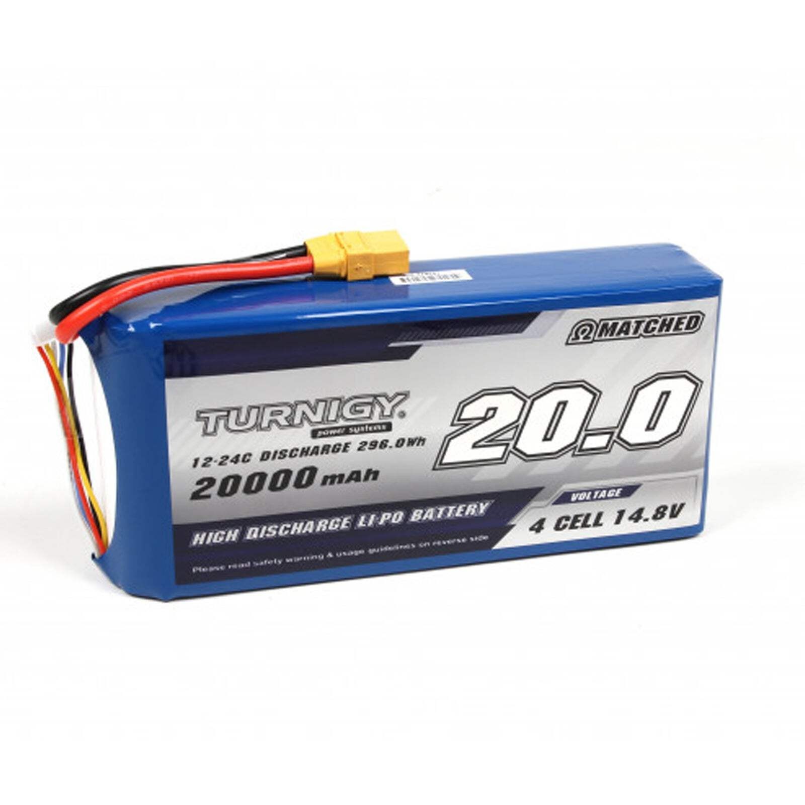 Turnigy High Capacity 20000mAh 4S 12C LiPo Battery Pack, XT90 Connector