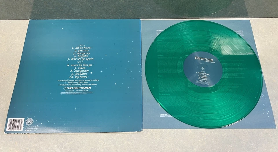 Paramore All We Know Is Falling. 2009 Green Translucent Vinyl Lp. Rare Variant - Image 3 of 4