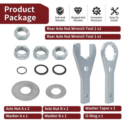 #ad 41mm Rear Axle Nut Wrench Tool Washer Seal Set for Honda Rancher 420 2007 2013 $59.99
