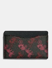 Coach Card Case With Horse And Carriage Print
