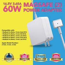 AC Adapter Laptop Charger For Apple 2013-2016 13" Macbook Pro A1502 Power Supply