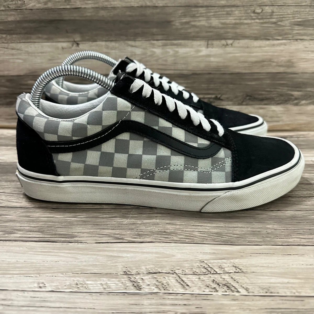 Custom Reflective Slip On Checkerboard Vans