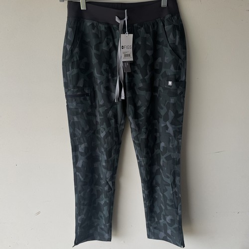 Womens FIGS Yola FREEx Lined Skinny Scrub Pants Bonsai Camo 4563 sz Small NWT - Picture 6 of 13