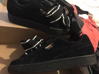 puma black bow shoes