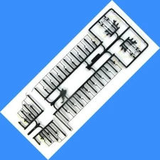 COTTON BELT ( BLACK W/YELLLOW) RS-3 HANDRAIL SET  ATHEARN HO Scale RS3