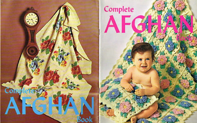 Complete Afghan Pattern Book 16 Afghans Poncho Skirt Scarf Jacket 1970 Vintage