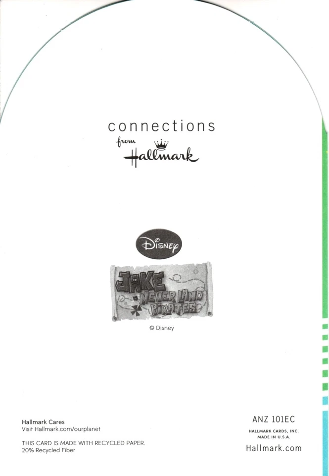 Walt Disney Happy Birthday Jake & Neverland Pirate Hallmark Greeting Card - Image 3 of 3