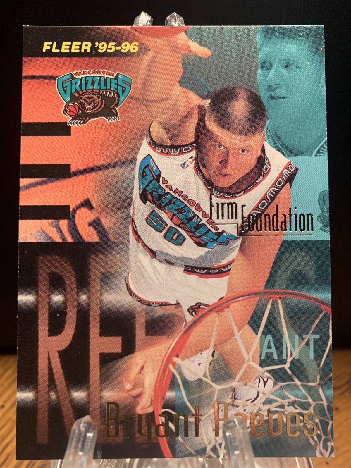1995-96 Fleer Bryant Reeves Rookie Firm Foundation Grizzlies RC #347